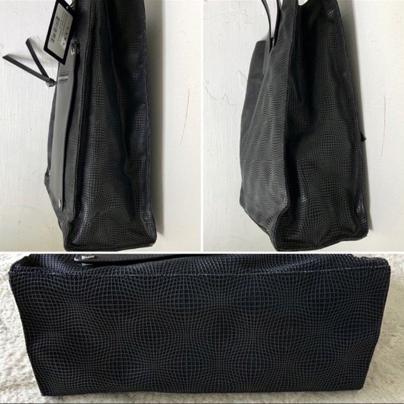 L.a.m.b Frankie 2 Black Structured Large Tote Bag New With Tags - Picture 7 of 16